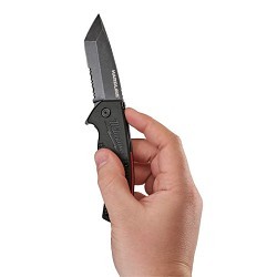 Milwaukee® 48-22-1998 Pocket Knife, Serrated Blade, 3 in Blade Length, D2 Steel Blade