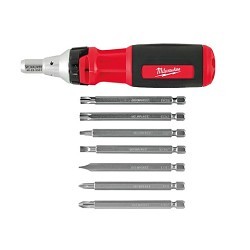 Milwaukee® 48-22-2301 Ratcheting 10-in-1 Multi-Bit Screwdriver, Ratcheting, 11 Piece, Up to 10 ga Screwdriver Size