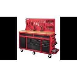 Milwaukee® 48-22-8560 Mobile Work Station, 69.2 in Width, 24.4 in Depth, 2200 lb, Red