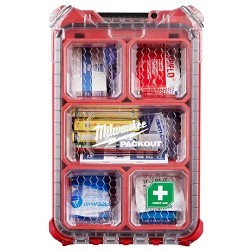 Milwaukee® 48-73-8435C First Aid Kit, 76 Components, 4.6 in Height, 9.8 in Width, 15.2 in Depth, People Served: 30