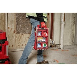 Milwaukee® 48-73-8435C First Aid Kit, 76 Components, 4.6 in Height, 9.8 in Width, 15.2 in Depth, People Served: 30