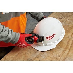 Milwaukee® BOLT™ 48-73-1090 Reversible Hard Hat Headlamp Mount, For Use With Front Brim Hard Hats, ABS, Black
