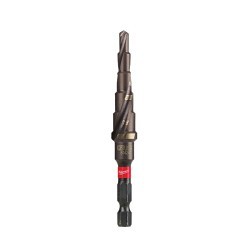 Milwaukee® SHOCKWAVE™ Impact Duty™ 48-89-9248 Impact Step Drill Bit, 1/8 in Dia Min Hole, 1 in Dia Max Hole, 9 Steps, Titanium, 9 Hole Sizes, 1/4 in Shank