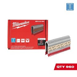 Milwaukee® MPU134-960 Galvanized Staple, 1-3/4 in Leg Length, Steel, 3/4 in Crown Width