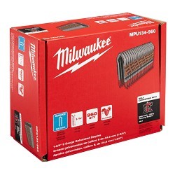 Milwaukee® MPU134-960 Galvanized Staple, 1-3/4 in Leg Length, Steel, 3/4 in Crown Width