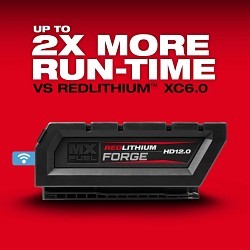 Milwaukee® MXFHD812 MX FUEL™ REDLITHIUM™ FORGE™ Cordless Battery Pack, Lithium-ion Battery, 72 V Charge