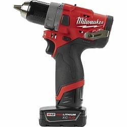 Milwaukee® 2503-22 Cordless Drill/Driver Kit, Kit, 1/2 in Chuck, 12 V, 1700 rpm No-Load Speed, 6.6 in Overall Length, Lithium-Ion Battery, Yes Battery Included