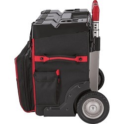 Milwaukee® 48-22-8220 Hardtop Rolling Bag, General Purpose, 1680 Denier Ballistic Polyester, Black/Red