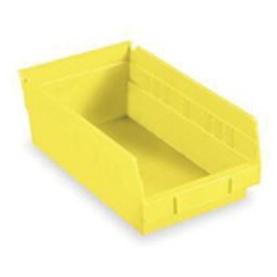 Myers Industries Akro-Mils® SD5030158Y Shelf Bin, 17-7/8 in Outside Length, 8-3/8 in Outside Width, 4 in Outside Height, Yellow