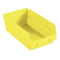 Myers Industries Akro-Mils® SD5030158Y Shelf Bin, 17-7/8 in Outside Length, 8-3/8 in Outside Width, 4 in Outside Height, Yellow