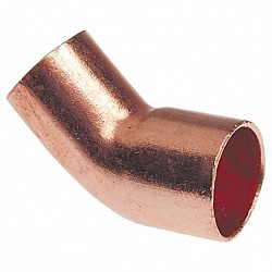 NIBCO® 5P045 Copper Elbow, C x C, 1/2 in Nominal, Wrot Copper