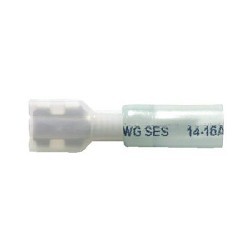 NSPA KS66-14-250M Butt Splice, 14 to 16 ga Conductor, Ks66-14-250M Barrel, Polyolefin insulation, Copper, Blue