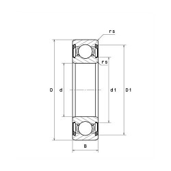 NTN 6200ZZ Deep Groove Ball Bearing, 0.3937 in Bore Dia, 1.1811 in Outside Dia, 1 Rows, 0.3543 in Width, 535 lbf Static, 1270 lbf Dynamic
