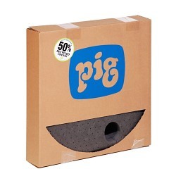 New PIG® MAT255 Absorbent Barrel Top Mat, 22 in Length, 22 in Width, 6 gal Absorption Capacity, Polypropylene