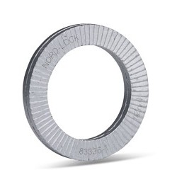 Nord-Lock NL12 Wedge Locking Washer, Metric, 12 mm Nominal, Steel, 13 mm Inside Dia, 19.5 mm Outside Dia, 2.5 mm Thickness