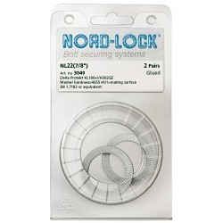 Nord-Lock NORD Drivesystems NL22 Lock Washer, Metric, 22 mm Nominal, Steel, Zinc Plated, 23.4 mm Inside Dia, 34.5 mm Outside Dia, 3.4 mm Thickness