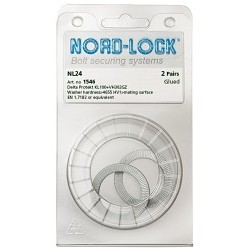 Nord-Lock NORD Drivesystems NL24 Lock Washer, Metric, 24 mm Nominal, Steel, Zinc Flake Coating, 25.3 mm Inside Dia, 39 mm Outside Dia, 3.4 mm Thickness