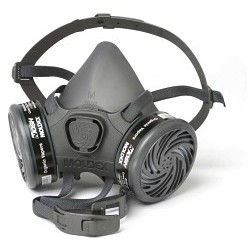 Moldex® 7802 Half Mask, Premium Silicone, Medium, Gray, Resists: Multi-Gas/Vapor, Organic Vapor, Oil & Non-Oil Based Particulates