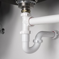 Oatey® HDC9704B Drain P-Trap, 1-1/2 in Nominal, 1-1/2 in Slip-Joint Inlet Connection, 1-1/2 in Slip-Joint Outlet, White, Plastic, Slip-Joint x Slip-Joint