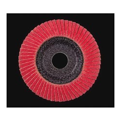 PFERD POLIFAN® 67611580 Performance Line SG Plain Arbor Hole Abrasive Flap Disc, 4-1/2 in Dia Disc, 7/8 in Center Hole, 80 Grit, Ceramic Oxide Abrasive, Type 27 Flat Disc