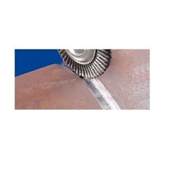 PFERD 82186 Wheel Brush, 4 in Brush Dia, 0.02 in Filament/Wire Diameter, Steel Filament/Wire Type, 5/8  in Arbor Hole Size