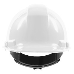 MSA Safety 280-HP241RV-01 Hard Hat, 6-1/2 in, 8 in, Polyethylene, 4 Point Fas-Trac® III Suspension, Non-Slotted, White