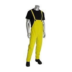 PIP® FALCON™ 201-350X1 3-Piece Premium Rainsuit, XL, Yellow, Polyester/PVC, 50 in Waist, 31 in L Inseam, Detachable Hood
