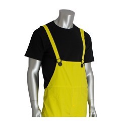 PIP® FALCON™ 201-350X1 3-Piece Premium Rainsuit, XL, Yellow, Polyester/PVC, 50 in Waist, 31 in L Inseam, Detachable Hood