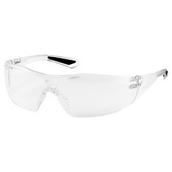 PIP® Bouton® 250-49-0520 Safety Glasses, Anti-Fog Lens Coating, Clear Lens, Rimless, Clear Frame, Polycarbonate Frame