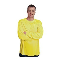 PIP® 3101100YM T-Shirt, No Hooded (Yes/No), Medium, Hi-Vis Yellow, Birds Eye Polyester