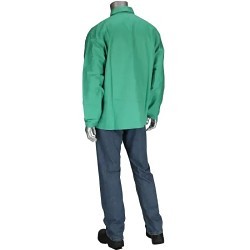 PIP® 7040/2XL Welders Jacket, 2X-Large, Cotton, Green, Specifications Met: ASTM D6413