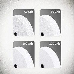 POWERTEC® 15504 Grinding Wheel, 8 in Wheel Dia, 1 in Wheel Thickness, 5/8 in Center Hole, 60 Grit, Aluminum Oxide Abrasive