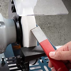 POWERTEC® 15504 Grinding Wheel, 8 in Wheel Dia, 1 in Wheel Thickness, 5/8 in Center Hole, 60 Grit, Aluminum Oxide Abrasive