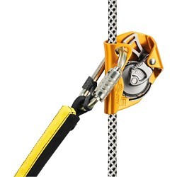 Petzl R100BA03 Safety Rope with Sewn Eye, 11 mm Dia, 100 ft Length, Yellow/Black, Polyester