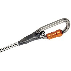 Petzl R100BA03 Safety Rope with Sewn Eye, 11 mm Dia, 100 ft Length, Yellow/Black, Polyester