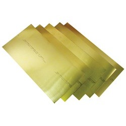 Precision Brand® 17SN10 Brass Shim, 260 Half Hard Brass, 18 in Length, 6 in Width, 0.010 in Thickness