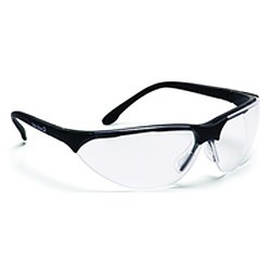 Pyramex® 54SB2810S Safety Glasses, Anti-Scratch Lens Coating, Clear Lens, Black Frame, Polycarbonate Frame, Polycarbonate Lens