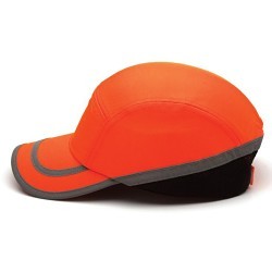 Pyramex® HP50041 Non-Rated Baseball Bump Cap, Hi-Viz Orange, ABS/Cotton/Polyester