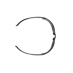 Pyramex® S2510S Safety Glasses, Anti-Scratch Lens Coating, Clear Lens, Frameless, Black/Clear Frame, Polycarbonate Lens, ANSI Specified, CSA Certified, CE Certified Specifications Met
