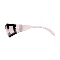 Pyramex® Intruder® S4110STFP Safety Glasses, Anti-Fog, Anti-Scratch Lens Coating, Clear Lens, Frameless, Blue Frame, Polycarbonate Frame, Polycarbonate Lens, Universal
