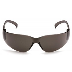 Pyramex® Intruder® S4120ST Safety Glasses, Anti-Fog, Anti-Scratch Lens Coating, Gray Lens, Frameless, Blue Frame, Polycarbonate Frame, Polycarbonate Lens, Universal
