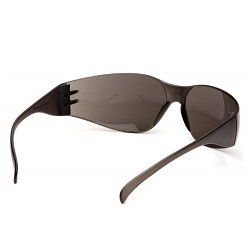 Pyramex® Intruder® S4120ST Safety Glasses, Anti-Fog, Anti-Scratch Lens Coating, Gray Lens, Frameless, Blue Frame, Polycarbonate Frame, Polycarbonate Lens, Universal