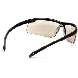 Pyramex® SB8680D Safety Eyewear, Anti-Scratch Lens Coating, Indoor/Outdoor Mirror Lens, Semi-Framed Frame, Black Frame, Polycarbonate Frame, Polycarbonate Lens, ANSI Z87.1, CAN/CSA Z94.3-15, CE EN166, MIL-PRF 32432