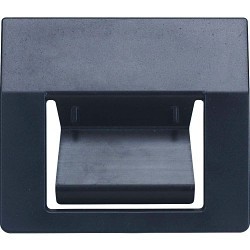 Quantum® DLT-6 Bin Divider Label Tab, 2-7/8 in Length, 3-1/8 in Width, Polystyrene, Black