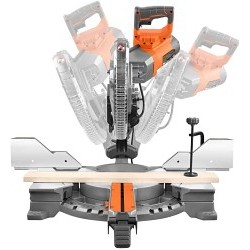 RIDGID® R4222 Dual Bevel Sliding Miter Saw, 12 in Blade, 70 deg Miter Capacity, LED Cut Line Indicator