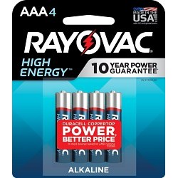 Spectrum Brands Rayovac® BB01RAYOVAC-AAA Alkaline Battery, AAA