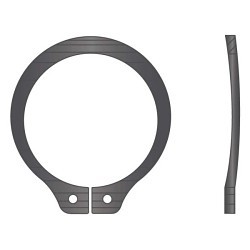 BSH-078 Snap Ring, Bowed External, Imperial, Carbon Spring Steel, Phosphate