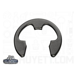 E-043 Ring Clip, External, Imperial, 0.438 in Shaft Dia, Carbon Spring Steel, Phosphate