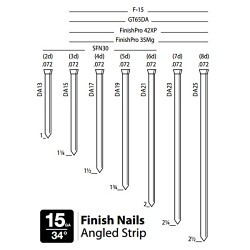 SENCO® DA17EPBN Finishing Nail, 4m, 1-1/2 in L, Bright Basic/Sencote, Chisel Point