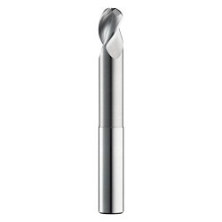 SGS® 34946 43LB Ball Nose End Fractional High Performance Long Reach Neck High Performance End Mill, 1/2 in Dia Cutter, 5/8 in Length of Cut, 3 Flutes, 1/2 in Dia Shank, 4 in OAL, Uncoated